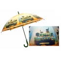 Automatyczna duża parasolka dziecięca z motywem czołgu