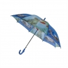 Automatyczna parasolka dziecięca z gwizdkiem, niebieska w kotki