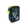 Potrójny piórnik z wyposażeniem Coolpack Jumper 3, Green Badges B67151