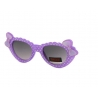 Okulary przeciwsłoneczne dziecięce UV 400 GROSZKI, fioletowo-białe