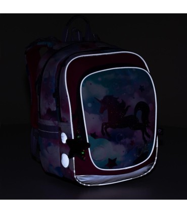 Plecak dwukomorowy dla dziewczynki Topgal ENDY 20002 JEDNOROŻEC