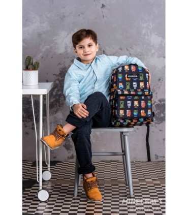 Bardzo lekki plecak szkolny dla chłopca MINECRAFT Astra, PIXELE