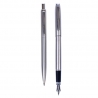  Zenith Omega pióro wieczne + długopis, metalowy komplet srebrny