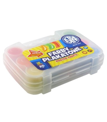 Farby plakatowe Astra w walizce 12 kolorów 20ml