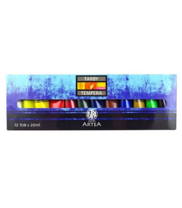 Farby tempera Astra ARTEA 12 kolorów tuba 20ml