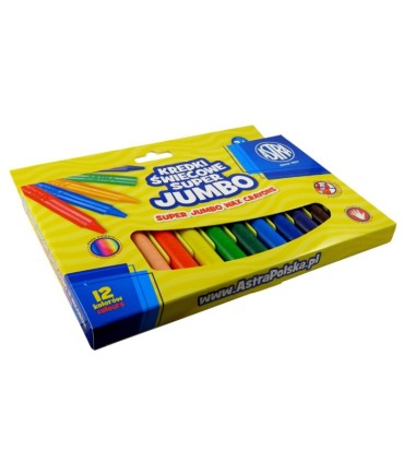 Kredki świecowe super JUMBO Astra 12 kolorów