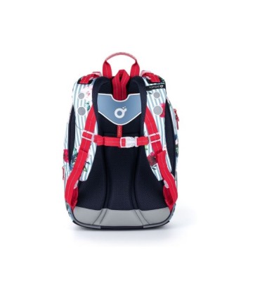 Plecak dwukomorowy dla dziewczynki Topgal MIRA 21008 G KWIATY I PASKI