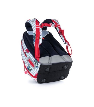 Plecak dwukomorowy dla dziewczynki Topgal MIRA 21008 G KWIATY I PASKI