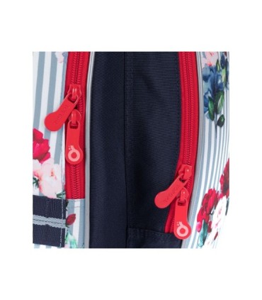 Plecak dwukomorowy dla dziewczynki Topgal MIRA 21008 G KWIATY I PASKI