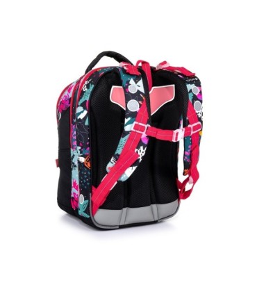 Plecak trzykomorowy dla dziewczynki Topgal COCO 21006 G KWIATY