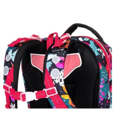Plecak trzykomorowy dla dziewczynki Topgal COCO 21006 G KWIATY
