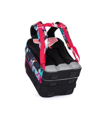 Plecak trzykomorowy dla dziewczynki Topgal COCO 21006 G KWIATY