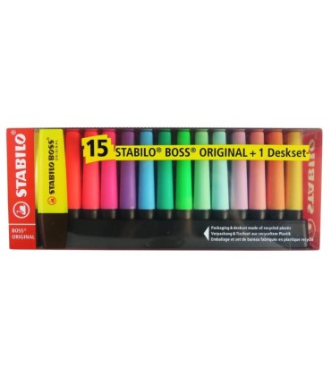 Zakreślacz Stabilo Boss Zestaw 15 kolorów w etui