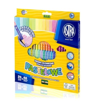 Zestaw kredki ołówkowe dwustronne Astra 96 kolorów