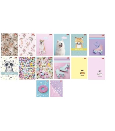 Zeszyt szkolny Unipap A5/32-kartkowy - kratka, wzory dziewczęce