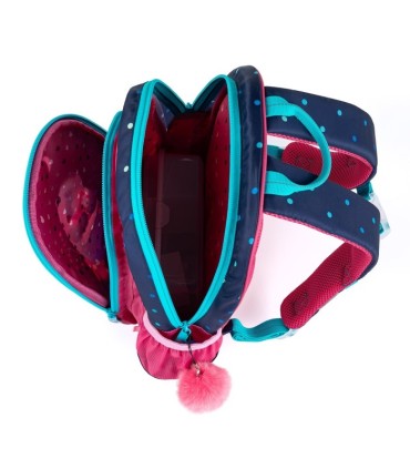 Plecak przedszkolny dla dziewczynki Topgal SISI 21023 G + puchata przywieszka