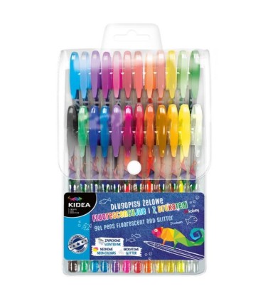 Derform długopisy żelowe KIDEA 24 kolory