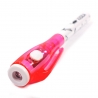 Długopis szpiegowski, niewidzialny z latarką UV, różowa skuwka, Kidea