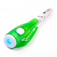 Długopis szpiegowski, niewidzialny z latarką UV, zielona skuwka, Kidea