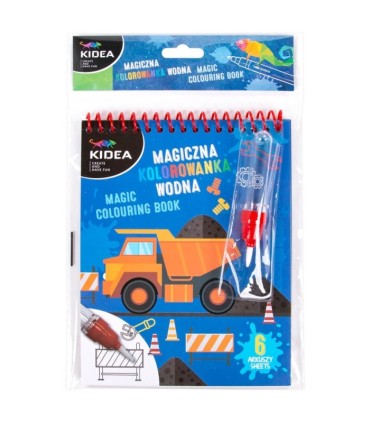 MAGICZNA WIELORAZOWA KOLOROWANKA WODNA pojazdy + PISAK