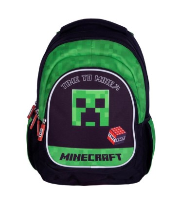 Plecak szkolny trzykomorowy Astra Minecraft Time to Mine