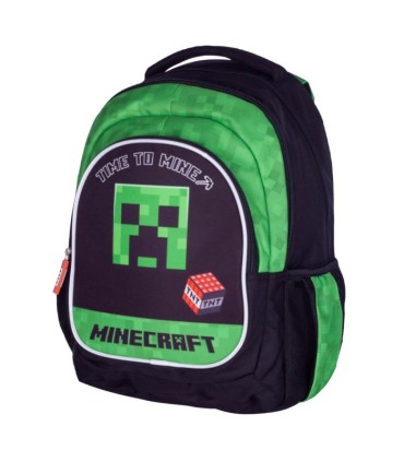 Plecak szkolny trzykomorowy Astra Minecraft Time to Mine
