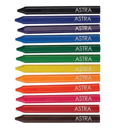 Kredki świecowe trójkątne 12 kolorów ASTRA