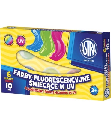 Farby fluorescencyjne 6 kolorów ASTRA