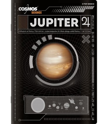 10 x ZESZYT TOP 2000 MŁODY NAUKOWIEC A5 60 KARTEK, 120 STRON KRATKA Z MARGINESEM