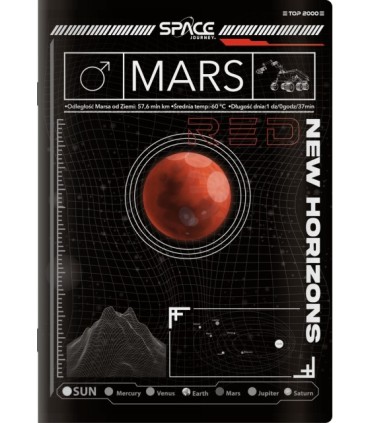 10 x ZESZYT TOP 2000 MŁODY NAUKOWIEC A5 60 KARTEK, 120 STRON KRATKA Z MARGINESEM