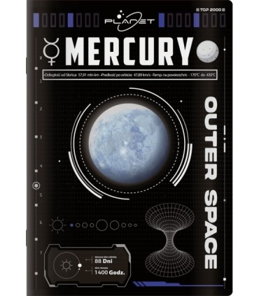 10 x ZESZYT TOP 2000 MŁODY NAUKOWIEC A5 60 KARTEK, 120 STRON KRATKA Z MARGINESEM