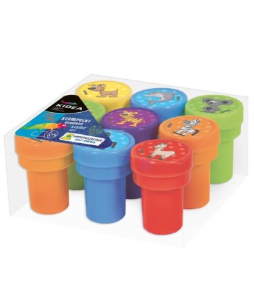 Stempelki / pieczątki ozdobne zwierzątka KIDEA - 9 szt