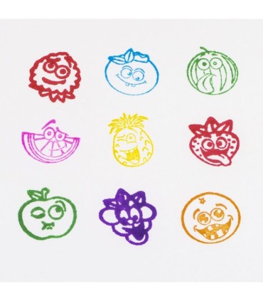 Zapachowe stempelki / pieczątki ozdobne owoce KIDEA - 9 szt