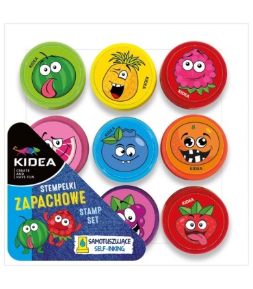Zapachowe stempelki / pieczątki ozdobne owoce KIDEA - 9 szt