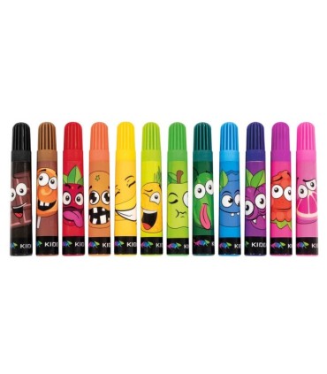 Pisaki zapachowe owocowe Derform 12 kolorów