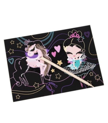 Wydrapywanka 6 arkuszy + rylec KIDEA wróżki