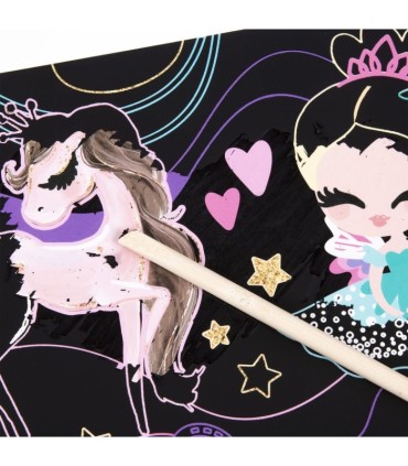 Wydrapywanka 6 arkuszy + rylec KIDEA wróżki