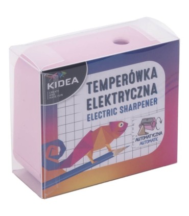 Temperówka elektryczna automatyczna pojedyncza różowa Kidea