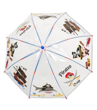 Parasolka dziecięca przezroczysta Perletti z odblaskową lamówką - pirat