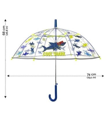 Parasolka dziecięca z odblaskową lamówką Perletti SHARK rekin