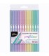Pisaki dwustronne pastelowe brush KIDEA - 12 kolorów