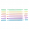Pisaki dwustronne pastelowe brush KIDEA - 6 kolorów