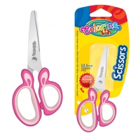 Nożyczki 12,5 cm z ergonomicznymi uchwytami Colorino różowe