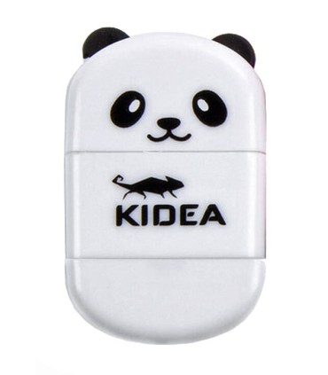 2 w 1 temperówka z pojemnikiem i gumka z zatyczką Kidea miś biały