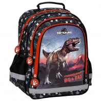 Plecak szkolny dwukomorowy Derform dinozaury
