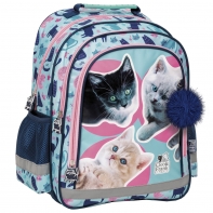 Plecak szkolny dwukomorowy Derform Cleo&Frank kotki