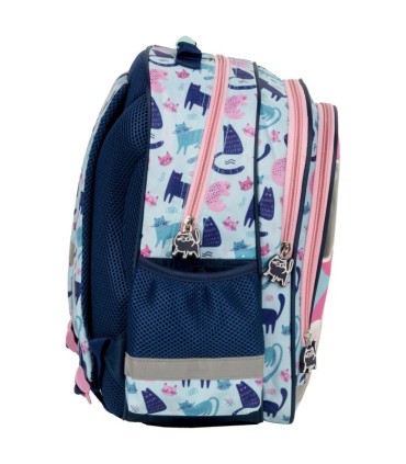 Plecak szkolny dwukomorowy Derform Cleo&Frank kotki