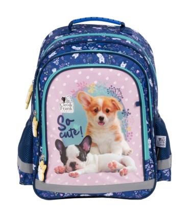Plecak szkolny dwukomorowy Derform Cleo&Frank pieski