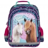 Plecak szkolny dwukomorowy Derform I love horses konie