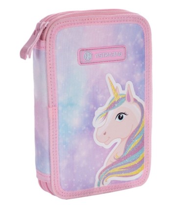 Piórnik podwójny AstraBag AC2, piesek z kokardkami